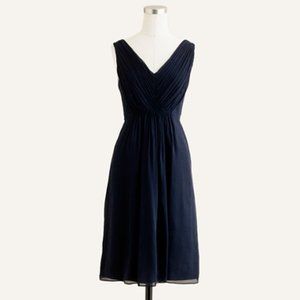 J. Crew Silk Louisa Dress - Black Size 8